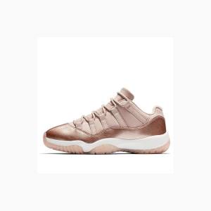 Air Jordan 11 Nike Retro Low Zapatillas Mujer Doradas Rosas | JD-362KT