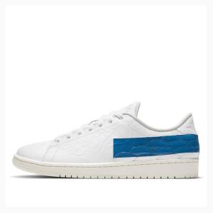 Air Jordan 1 Nike Centre Court Zapatillas Baloncesto Hombre Blancas Azules | JD-847LE