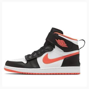 Air Jordan 1 Nike Hi FlyEase Zapatillas Baloncesto Hombre Negras Naranjas | JD-827PZ