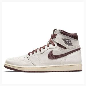 Air Jordan 1 Nike High OG A Ma Maniere Zapatillas Baloncesto Hombre Marrones Blancas | JD-368EG