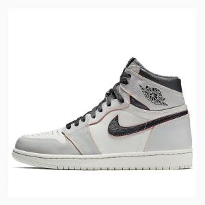 Air Jordan 1 Nike High OG Defiant SB - NYC To Paris Zapatillas Baloncesto Hombre Blancas Negras Gris | JD-874LR