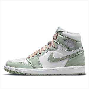 Air Jordan 1 Nike High OG Seafoam Zapatillas Baloncesto Mujer Blancas Verde | JD-396QG