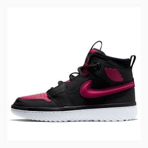 Air Jordan 1 Nike High React Noble Zapatillas Baloncesto Hombre Negras Rojas | JD-407WT