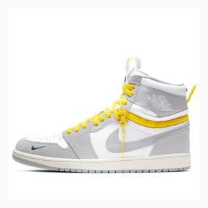 Air Jordan 1 Nike High Switch Zapatillas Baloncesto Hombre Blancas Gris Amarillo | JD-089PY