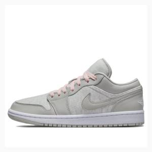 Air Jordan 1 Nike Low Algodon Fleece Zapatillas Mujer Gris | JD-896KA