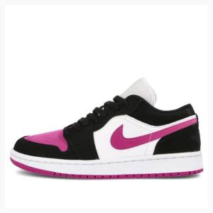 Air Jordan 1 Nike Low Cactus Flower Zapatillas Mujer Negras Moradas | JD-623PG