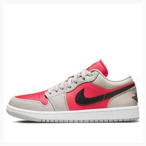 Air Jordan 1 Nike Low Light Iron Ore Zapatillas Mujer Rojas Negras | JD-681IG