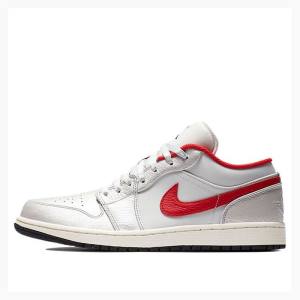 Air Jordan 1 Nike Low 'Night Pista' Zapatillas Hombre Blancas Rojas | JD-617NB