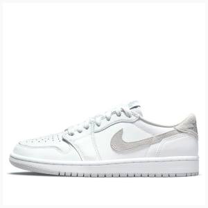 Air Jordan 1 Nike Low OG Neutrales Zapatillas Mujer Blancas | JD-743UB