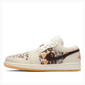 Air Jordan 1 Nike Low Quai 54 Zapatillas Hombre Blancas Marrones | JD-140LU