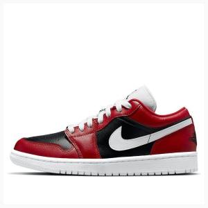 Air Jordan 1 Nike Low Reverse Chicago Flip Zapatillas Mujer Negras Blancas Rojas | JD-907AN