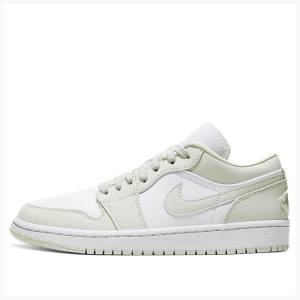 Air Jordan 1 Nike Low Spruce Aura Zapatillas Mujer Blancas | JD-574CF