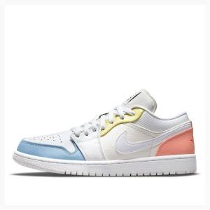 Air Jordan 1 Nike Low To My First Coach Zapatillas Hombre Amarillo Azules Rosas | JD-983ZM