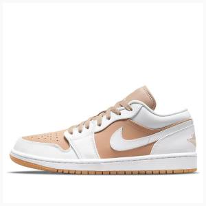 Air Jordan 1 Nike Low Zapatillas Hombre Blancas Beige | JD-326VE