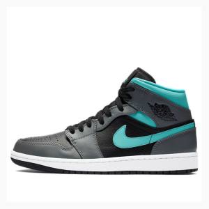 Air Jordan 1 Nike Mid Aqua Zapatillas Baloncesto Hombre Gris Verde | JD-479YL