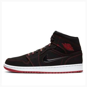 Air Jordan 1 Nike Mid Fearless – Gym Zapatillas Baloncesto Hombre Negras Rojas | JD-152CD