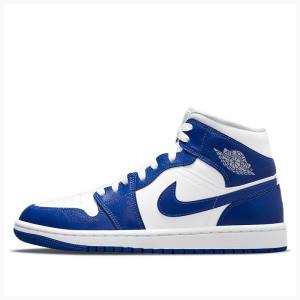 Air Jordan 1 Nike Mid Kentucky Zapatillas Baloncesto Mujer Azules | JD-054TS