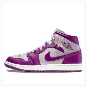 Air Jordan 1 Nike Mid Magenta Zapatillas Baloncesto Mujer Moradas | JD-086UY