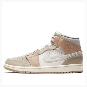 Air Jordan 1 Nike Mid Milan Zapatillas Baloncesto Hombre Rosas Beige | JD-097UI