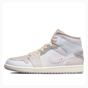 Air Jordan 1 Nike Mid SE Craft Phantom Zapatillas Baloncesto Hombre Blancas | JD-316ZN