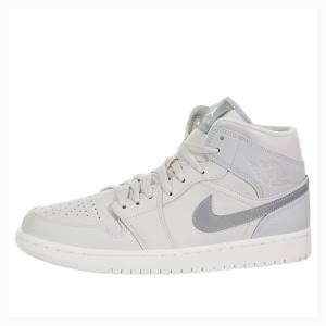 Air Jordan 1 Nike Mid SE Light Bone Zapatillas Baloncesto Hombre Plateadas | JD-135GE