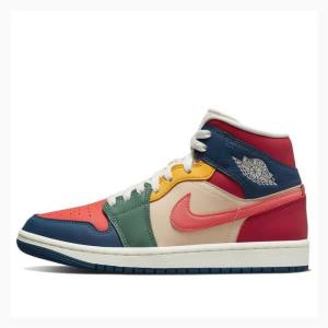 Air Jordan 1 Nike Mid SE Zapatillas Baloncesto Mujer Multicolor | JD-651UE