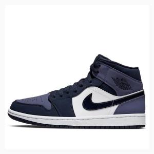 Air Jordan 1 Nike Mid Sanded Zapatillas Baloncesto Hombre Moradas | JD-439HK