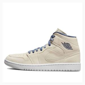 Air Jordan 1 Nike Mid W Zapatillas Baloncesto Mujer Beige | JD-436GS