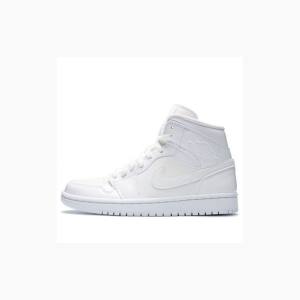 Air Jordan 1 Nike Mid Zapatillas Baloncesto Mujer Blancas | JD-814JZ