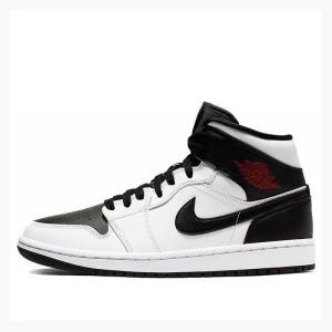 Air Jordan 1 Nike Mid Zapatillas Baloncesto Mujer Blancas Negras | JD-978NV