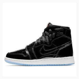 Air Jordan 1 Nike Rebel XX 'Black Charol' Zapatillas Baloncesto Mujer Negras | JD-812TG