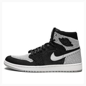 Air Jordan 1 Nike Retro Flyknit Shadow Zapatillas Baloncesto Hombre Negras Gris | JD-746UZ