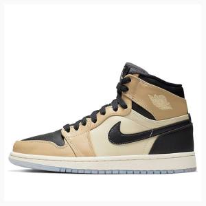 Air Jordan 1 Nike Retro HI PRM Mushroom Zapatillas Baloncesto Mujer Negras Beige | JD-645RK