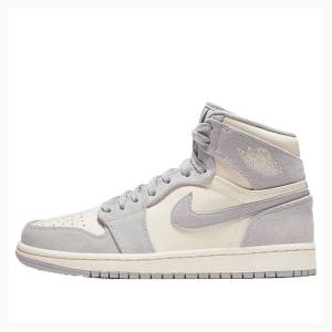 Air Jordan 1 Nike Retro HI PRM Pale Ivory Zapatillas Baloncesto Mujer Creme Azules | JD-923OC