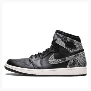 Air Jordan 1 Nike Retro HI PRM Snake - Phantom Zapatillas Baloncesto Mujer Negras Gris | JD-038SW