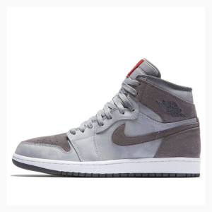 Air Jordan 1 Nike Retro High Camo 3M Wolf Zapatillas Baloncesto Mujer Gris Marrones | JD-260EF