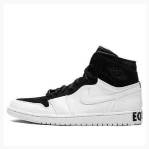 Air Jordan 1 Nike Retro High Equality Zapatillas Baloncesto Hombre Negras Blancas | JD-365LI