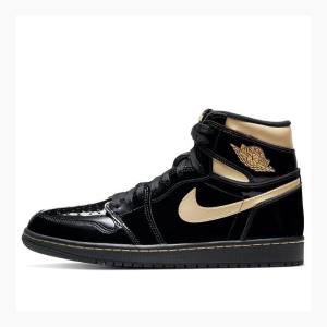 Air Jordan 1 Nike Retro High OG Metallic Zapatillas Baloncesto Hombre Negras Doradas | JD-782WP