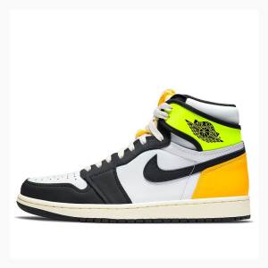 Air Jordan 1 Nike Retro High OG Volt Zapatillas Baloncesto Hombre Negras Blancas Doradas | JD-452SC