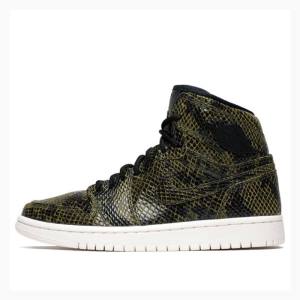 Air Jordan 1 Nike Retro High Premium 'Snakeskin' Zapatillas Baloncesto Mujer Verde Oliva | JD-365SR