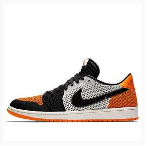 Air Jordan 1 Nike Retro Low Flyknit Shattered Backboard Zapatillas Hombre Negras Gris Naranjas | JD-806QF