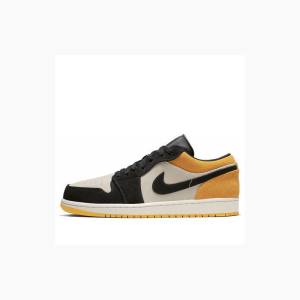 Air Jordan 1 Nike Retro Low Sail Zapatillas Hombre Amarillo Negras | JD-154HO