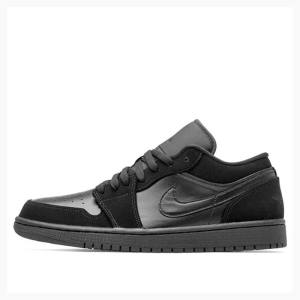 Air Jordan 1 Nike Retro Low Zapatillas Hombre Negras Plateadas | JD-417GZ