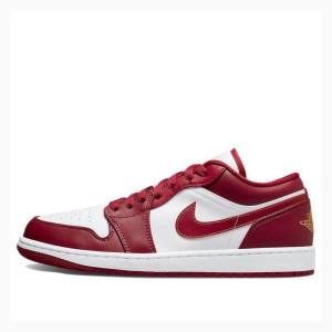 Air Jordan 1 Nike Retro Low Zapatillas Hombre Blancas Rojas | JD-459UD