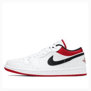 Air Jordan 1 Nike Retro Low Zapatillas Hombre Blancas Rojas | JD-825GM