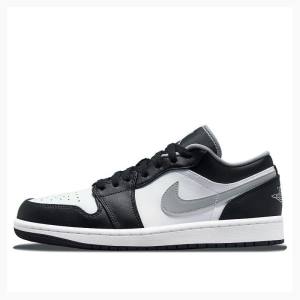 Air Jordan 1 Nike Retro Low Zapatillas Hombre Negras Blancas Gris | JD-874LD