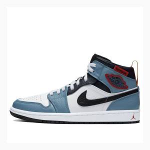 Air Jordan 1 Nike X Facetasm Mid Fearless Zapatillas Baloncesto Hombre Azules Negras | JD-573UJ