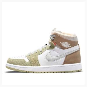 Air Jordan 1 Nike Zoom Air CMFT Aura Zapatillas Baloncesto Mujer Blancas Gris Marrones | JD-403KR