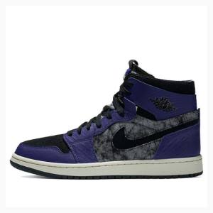 Air Jordan 1 Nike Zoom Air CMFT BBS Bayou Boys Zapatillas Baloncesto Hombre Moradas Negras | JD-183PK