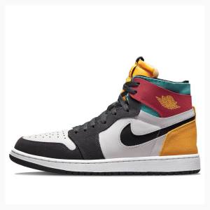 Air Jordan 1 Nike Zoom CMFT Red Aqua Gold Zapatillas Baloncesto Hombre Multicolor | JD-301FC